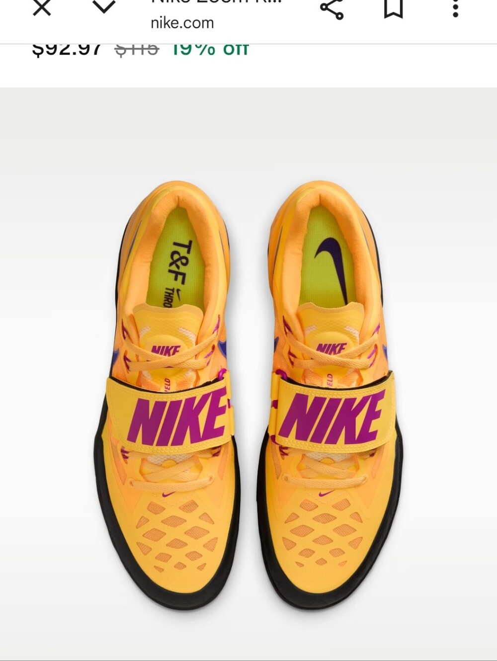 Nike Track Field Zoom Rotational Shoes Shotput Discus Hammerthrow Nwt